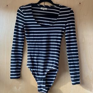 Madewell Striped LS Scoop Bodysuit